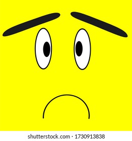 Boring emoticon face-looking tired face- with yellow emoji