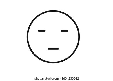 Boring face icon vector isolate 