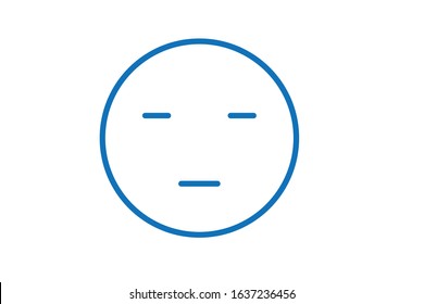Boring face icon vector isolate 