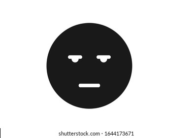 Boring face icon vector isolate 