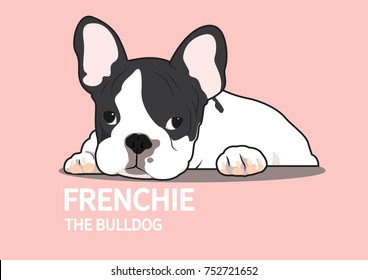 Boring French Bulldog Logo. Introducing the "Boring French Bulldog" logo a humorous and quirky concept showcasing a French Bulldog with an amusingly bored expression.