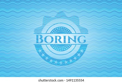 Boring light blue water badge background. Vector Illustration. Detailed.