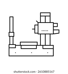 boring machine line icon vector. boring machine sign. isolated contour symbol black illustration