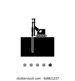 Boring Machine Simple Icon