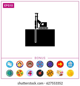 Boring Machine Simple Icon