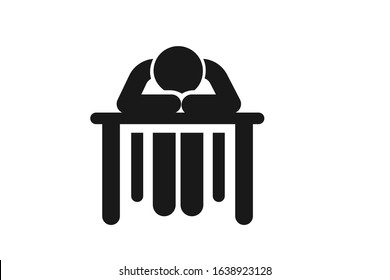 Boring Man Icon Disappointed Human On Stock Vector (Royalty Free ...