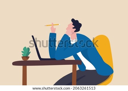 Boring office worker, exhausted or fatigue employee, afternoon slump or tired and burnout at work concept, sleepy businessman office worker hand on chin bored sitting low energy on his working desk.