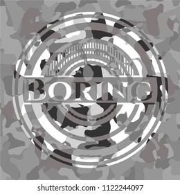 Boring on grey camo texture