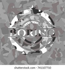 Boring on grey camo texture