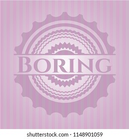 Boring pink emblem. Retro