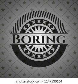 Boring realistic black emblem