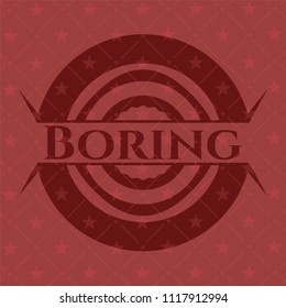  Boring red emblem