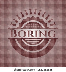 Boring red seamless geometric emblem.