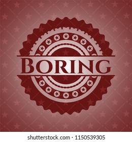 Boring retro style red emblem