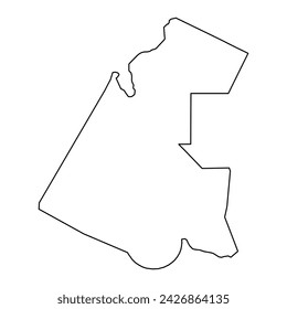Borkou Region map, administrative division of Chad. Vector illustration.