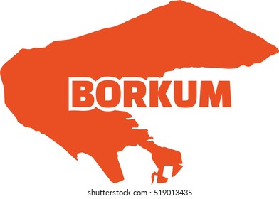 Borkum map with name