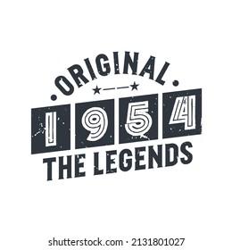 Born in 1954 Vintage Retro Birthday, Original 1954 The Legends