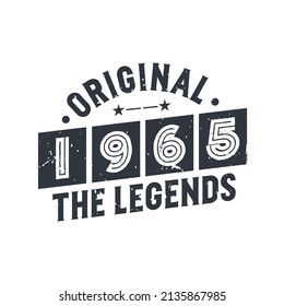 Born in 1965 Vintage Retro Birthday, Original 1965 The Legends svg