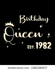 Born 1982 Birthday Queen Years Old Retro Vintage Birthday Ideas Limited Edition