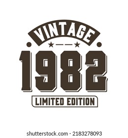 Born 1982 Vintage Retro Birthday Vintage Stock Vector (Royalty Free ...