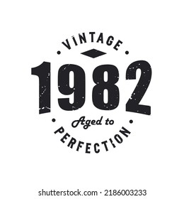 Born 1982 Vintage Retro Birthday Vintage Stock Vector (Royalty Free ...