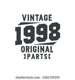 Born 1998 Vintage Retro Birthday Vintage Stock Vector (Royalty Free ...