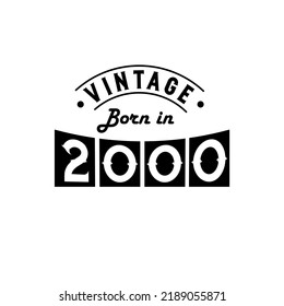 Born in 2000 Vintage Birthday Celebration, Vintage Born in 2000