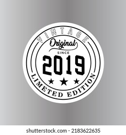 Born in 2019 Awesome Retro Vintage Birthday, Awesome since 2019 Aged to Perfection limited edition. vector design