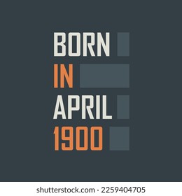 Born in April 1900. Birthday quotes design for April 1900