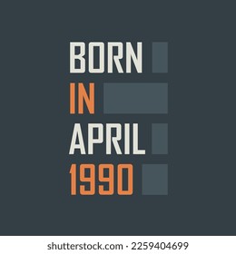 Born in April 1990. Birthday quotes design for April 1990