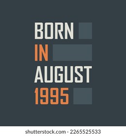 Born in August 1995. Birthday quotes design for August 1995