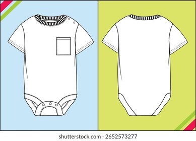 BORN BABY DUNGAREE TEE FRONT AND BACK