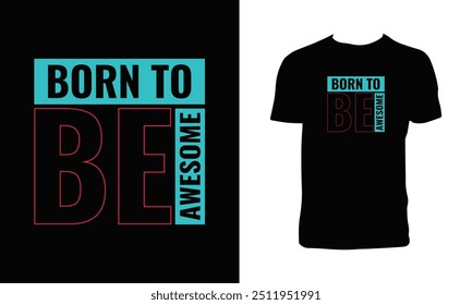 Geboren, um genial Typografie T-Shirt Design Paket zu sein. 
