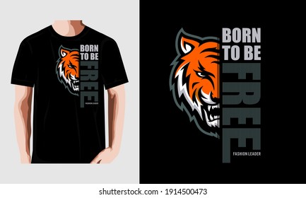 born to be free  typography graphic design, for t-shirt prints, vector illustration
