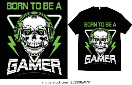 Born to be gamer tshirt design