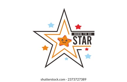 Nacido para ser una buena estrella, apto para diseños infantiles, para camisetas y otras aptas para su colección de diseño