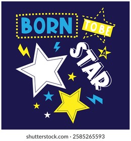 born to be Rockstar trending vector art.