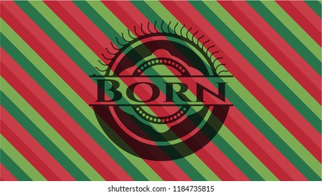 Born christmas style emblem.