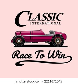 born to classic racing design illustration design vector
