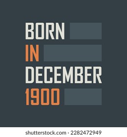 Born in December 1900. Birthday quotes design for December 1900