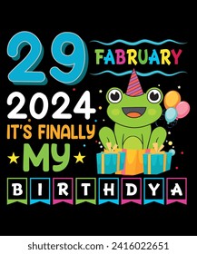 Born Feb. 29th so special we only party every 4 year. Leap year T-shirts 2024 