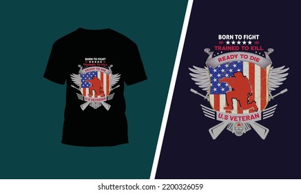 Geboren zur Bekämpfung von Ausbildung zum Töten von Army Soldier T-Shirt-Design
