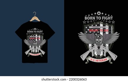 Geboren zur Bekämpfung von Ausbildung zum Töten von Army Soldier T-Shirt-Design