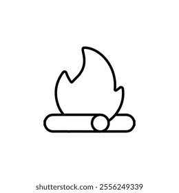 born fire icon Flat symbol set outline
