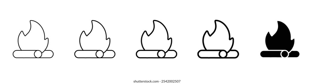 ícone de fogo de nascença Ilustração de contorno simples