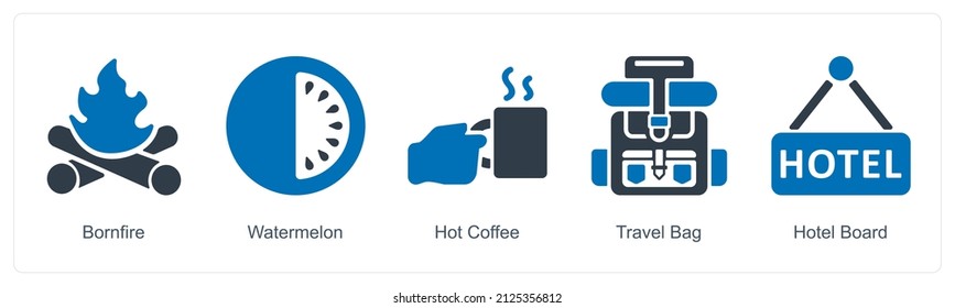 Born Fire And Watermelon Icon Concept