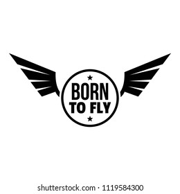 Born fly logo. Simple illustration of born fly vector logo for web design isolated on white background