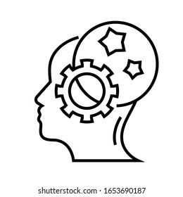 Born idea line icon, concept sign, outline vector illustration, linear symbol.