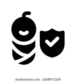 born insurance icon. vector glyph icon for your website, mobile, presentation, and logo design.