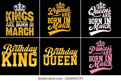 born in march birthday t shirt design